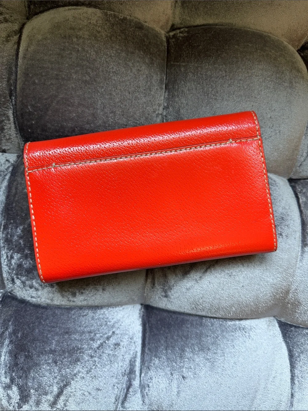 kate spade Vibrant Red Pebbled Leather Continental Wallet